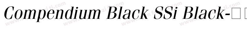 Compendium Black SSi Black字体转换